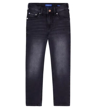 Scotch & Soda Kids' Dean Straight Jeans In Black