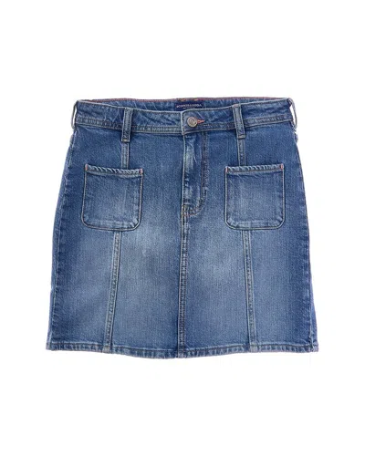Scotch & Soda Kids'  Denim Patch Pocket Skirt In Blue
