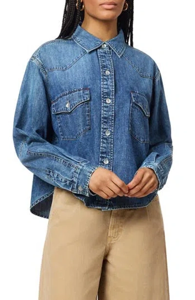 Scotch & Soda Denim Western Shirt In Multi