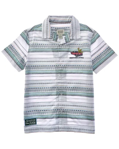 Scotch & Soda Dobby Shirt In Green
