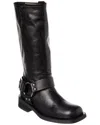 Scotch & Soda Doris Leather Knee-high Boot In Black