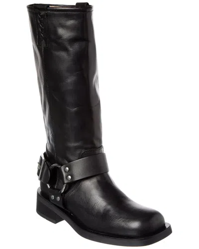 Scotch & Soda Doris Leather Knee-high Boot In Black