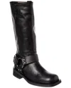 Scotch & Soda Doris Leather Knee-high Boot In Black