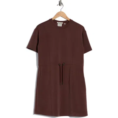 Scotch & Soda Drawstring T-shirt Dress In Brown