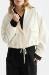 Scotch & Soda Drawstring Waist Utility Shirt In Neutral