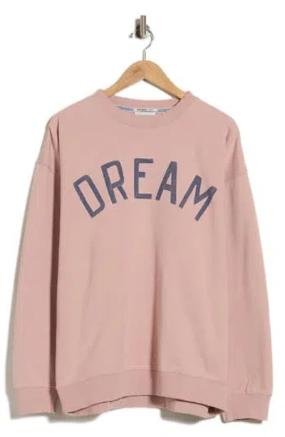 Scotch & Soda Dream Relaxed Fit Washed Sweatshirt In Dark Pink