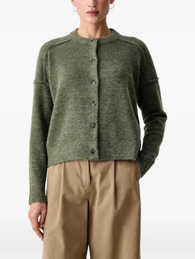 Scotch & Soda Drop-shoulder Cardigan In Green