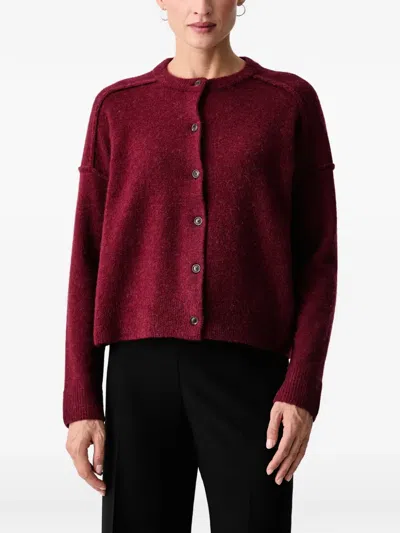 Scotch & Soda Drop-shoulder Cardigan In Red