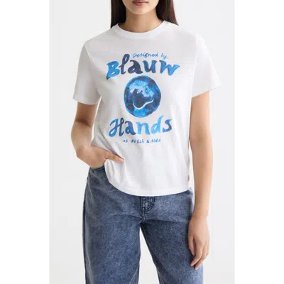 Scotch & Soda Earth Washed Graphic T-shirt In White