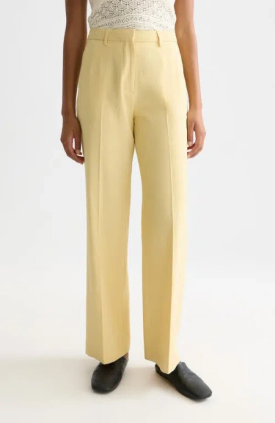 Scotch & Soda Edie High Waist Wide Leg Pants In Yellow