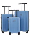 Scotch & Soda Eindhoven 3-pc. Wing-on Rolling Hardside Luggage Set In Blue