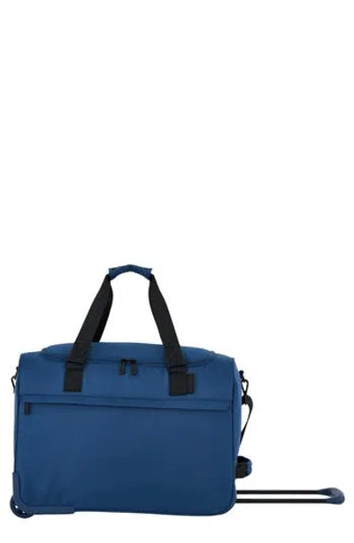 Scotch & Soda Eindhoven Rolling Weekender Bag In Blue