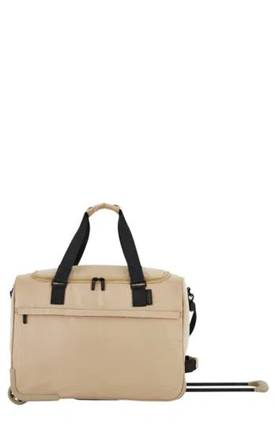 Scotch & Soda Eindhoven Rolling Weekender Bag In Brown