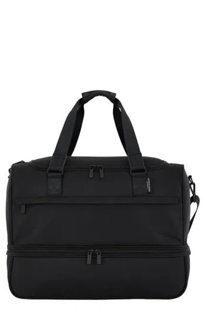 Scotch & Soda Eindhoven Two-section Weekender Bag In Black