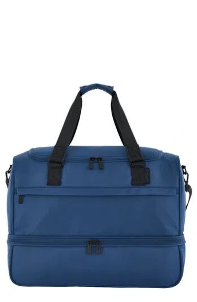 Scotch & Soda Eindhoven Two-section Weekender Bag In Blue