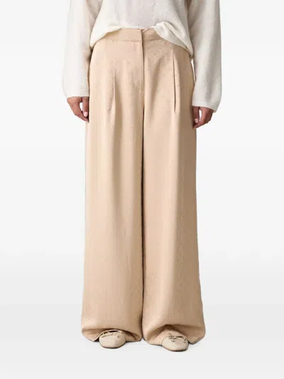 Scotch & Soda Eleni Jacquard Palazzo Pants In Neutral