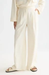 Scotch & Soda Eleni Jacquard Wide Leg Pants In Neutral
