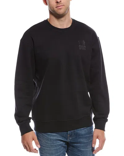 Scotch & Soda Embroidered Graphic T-shirt In Black