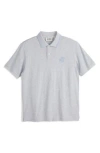 Scotch & Soda Embroidered Logo Piqué Polo In Gray