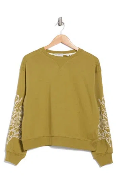 Scotch & Soda Embroidered Sweatshirt In Green