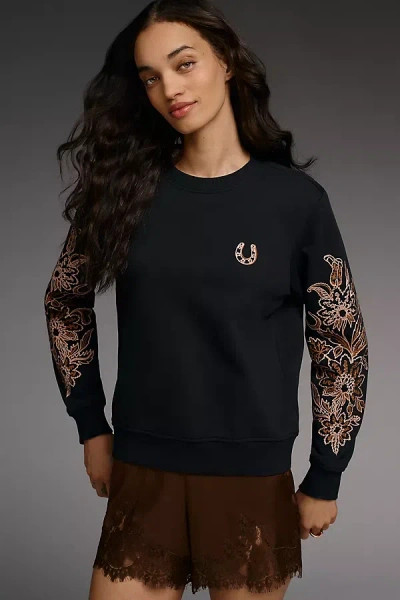Scotch & Soda Embroidered Sweatshirt In Multi