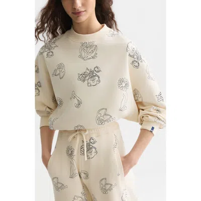 Scotch & Soda Embroidered Sweatshirt In Neutral