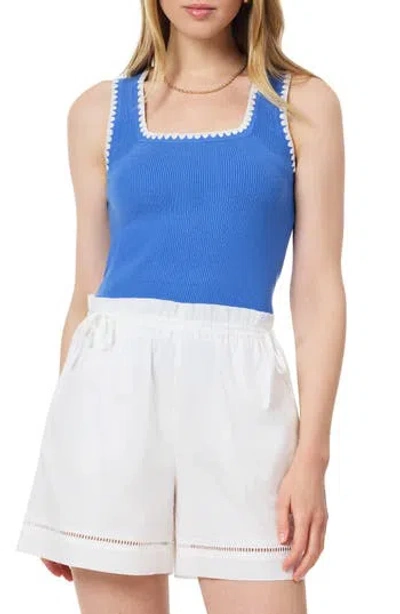 Scotch & Soda Embroidered Trim Sweater Tank In Blue
