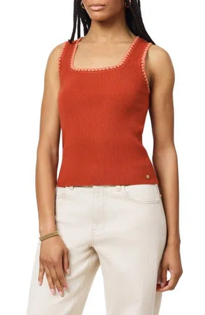 Scotch & Soda Embroidered Trim Sweater Tank In Multi