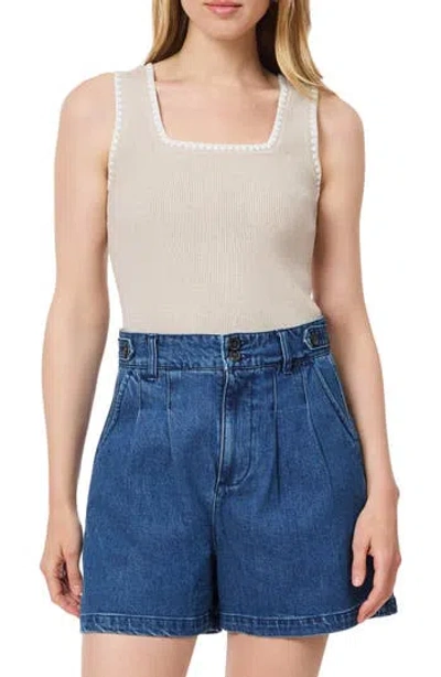 Scotch & Soda Embroidered Trim Sweater Tank In Neutral