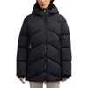 Scotch & Soda Fallon Inverted Chevron Quilted Down Jacket In Black