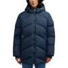 Scotch & Soda Fallon Inverted Chevron Quilted Down Jacket In Blue