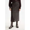 Scotch & Soda Faux Leather Midi Skirt In Purple