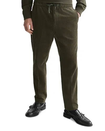 Scotch & Soda Fave Cotton Corduroy Regular Fit Drawstring Pants In Black