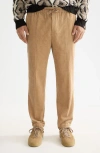 Scotch & Soda Fave Loose Tapered Cotton Corduroy Joggers In Brown
