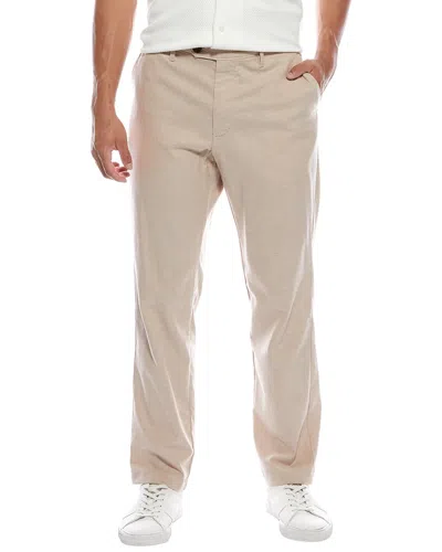 Scotch & Soda Flat Front Pant In Brown
