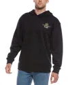 Scotch & Soda Fleece Graphic Hoodie In Black