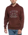 Scotch & Soda Fleece Graphic Hoodie In Brown