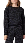 Scotch & Soda Floral Jacquard Crewneck Sweater In Black