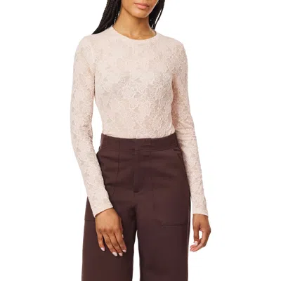 Scotch & Soda Floral Lace Long Sleeve Knit Top In Multi