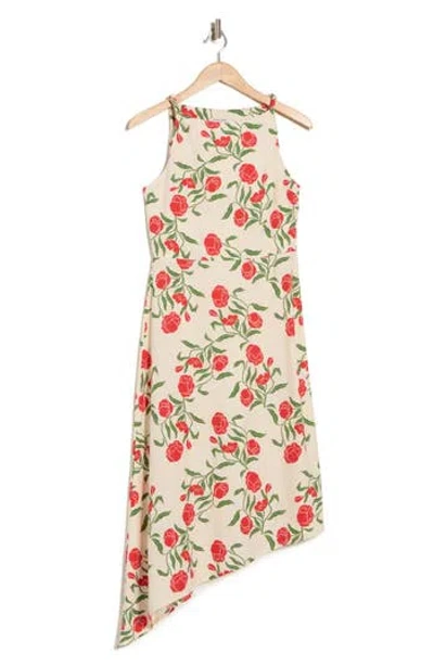 Scotch & Soda Floral Print Asymmetrical Dress In Multi