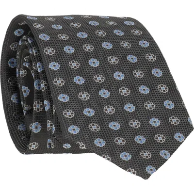 Scotch & Soda Flower Dot Tie In Silver