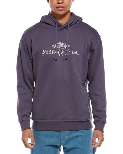 Scotch & Soda French Terry Graphic Hoodie In Animal Print