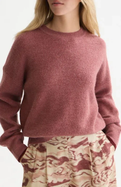 Scotch & Soda Fuzzy Crewneck Sweater In Brown