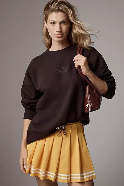 Scotch & Soda Garment-dyed Cotton Sweatshirt In Brown