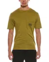 Scotch & Soda Garment-dyed Pocket T-shirt In Green