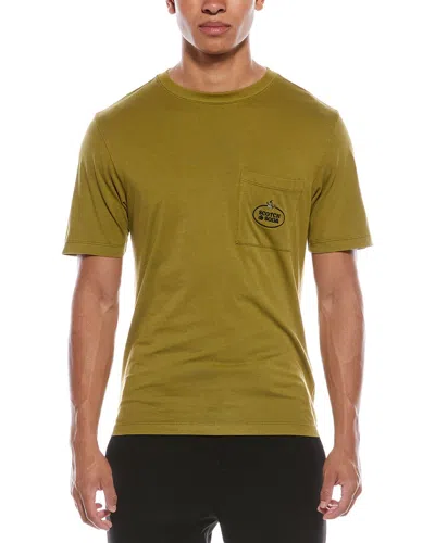 Scotch & Soda Garment-dyed Pocket T-shirt In Green