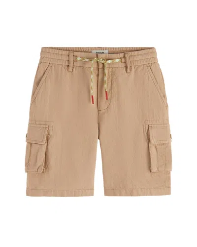 Scotch & Soda Garment-dyed Cargo Short In Brown