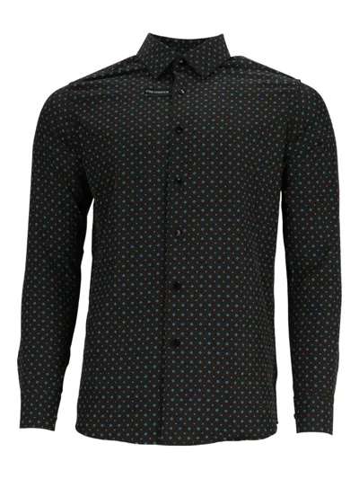 Scotch & Soda Geometric-print Shirt In Black