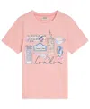 Scotch & Soda Girls 4-6x London Graphic T-shirt In Pink