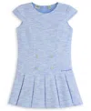 Scotch & Soda Girls 4-6x Short-sleeve Boucle Dress In Blue